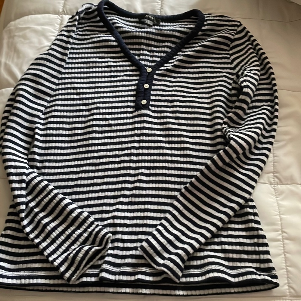 J Crew striped Henley